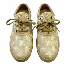 Load image into Gallery viewer, LOUIS VUITTON Size 6 Beige, White Monogram Sneakers
