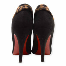 Load image into Gallery viewer, CHRISTIAN LOUBOUTIN Charme Size 9.5 Black, Brown Suede Cheetah print Ankle Boot
