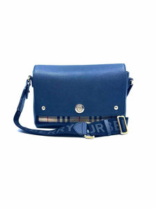 BURBERRY Black Leather Solid Handbag