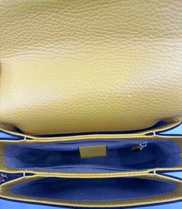 GUCCI Yellow Leather Pebble Handbag