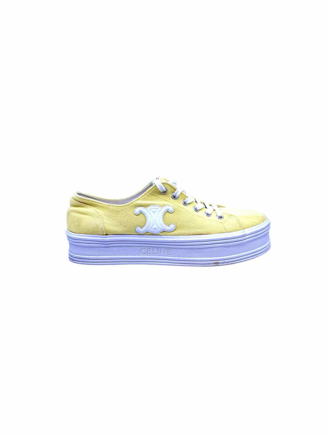 CELINE Size 9 Yellow Sneakers