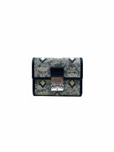 Load image into Gallery viewer, MCM Black, Cream Canvas Monogram Wallet
