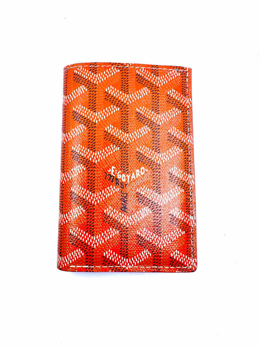 GOYARD Orange Leather Card Holder