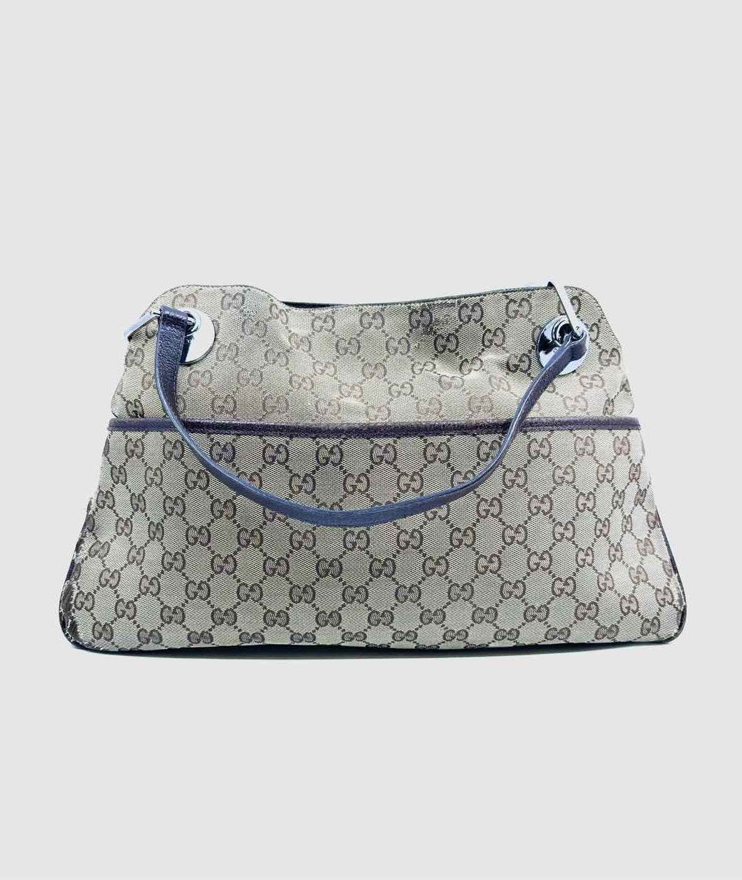 GUCCI Brown Canvas LOGO Handbag
