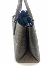Load image into Gallery viewer, COACH Brown Python Solid Handbag
