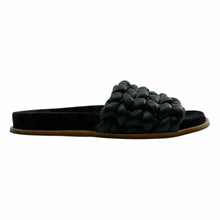 Load image into Gallery viewer, CHLOE Size 10 Navy Leather Woven Slide
