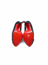 Load image into Gallery viewer, CHRISTIAN LOUBOUTIN Size 9 Black Satin Mesh Solid Pumps
