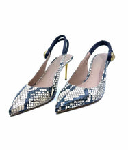 Load image into Gallery viewer, BALMAIN Size 10 Brown, beige Embossed Sling back
