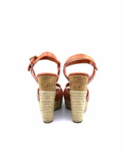 Load image into Gallery viewer, JIMMY CHOO Size 8 Salmon Leather Wedge
