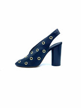 Load image into Gallery viewer, ISABEL MARANT Size 10 Black Leather Eyelet Sling back
