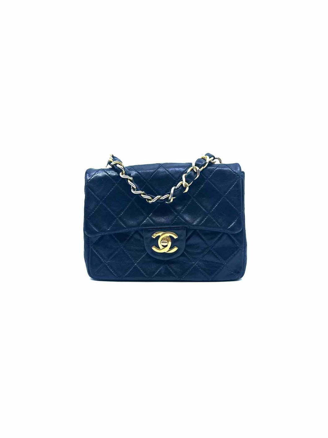 CHANEL Black Leather Quilted Handbag