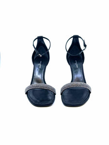 LOUIS VUITTON Black Leather Sandals