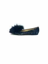 Load image into Gallery viewer, JIMMY CHOO Size 8.5 Black Glitter Solid Flats
