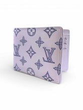 Load image into Gallery viewer, LOUIS VUITTON Shadow Navy, White Leather Monogram Wallet
