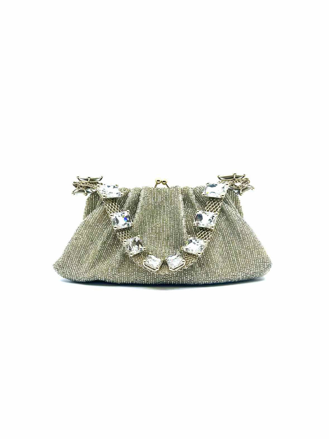 VALENTINO Gold Beaded Evening Bag