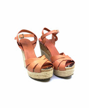 Load image into Gallery viewer, JIMMY CHOO Size 8 Salmon Leather Wedge
