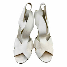 Load image into Gallery viewer, PEDRO GARCIA Size 9.5 White Leather Solid Sandals
