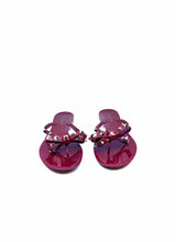 Load image into Gallery viewer, VALENTINO Size 9 Burgundy Rubber Sandals
