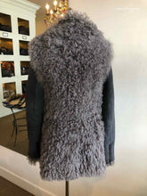 Load image into Gallery viewer, RAG &amp; BONE Size 4 Grey Suede Jacket

