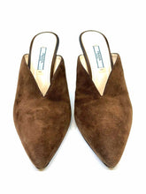 Load image into Gallery viewer, PRADA Size 7.5 Brown Suede Solid Mules
