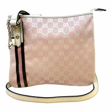 Load image into Gallery viewer, GUCCI Pink, White Canvas Monogram Handbag
