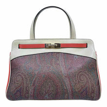 Load image into Gallery viewer, ETRO Cream, Orange Leather Paisley Handbag
