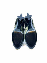 Load image into Gallery viewer, LOUIS VUITTON Size 8 Black &amp; Green Velvet Ankle Boot
