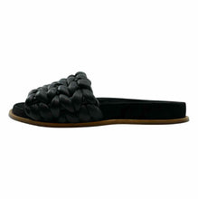 Load image into Gallery viewer, CHLOE Size 10 Navy Leather Woven Slide

