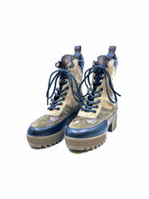 Load image into Gallery viewer, LOUIS VUITTON Size 6.5 Taupe, Olive Suede Monogram Ankle Boot
