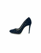 Load image into Gallery viewer, JIMMY CHOO Size 8.5 Black Velvet Cheetah print Pumps
