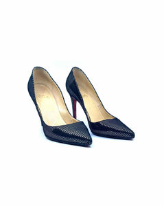 CHRISTIAN LOUBOUTIN Size 9 Black, silver Pumps