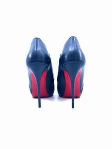 CHRISTIAN LOUBOUTIN Size 9 Black Leather Ankle Boot