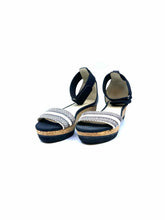 Load image into Gallery viewer, JIMMY CHOO Size 7 Grey &amp; White Snakeskin Sandals
