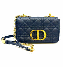 Load image into Gallery viewer, CHRISTIAN DIOR Montaigne Caro Bag Black Leather Quilted Handbag
