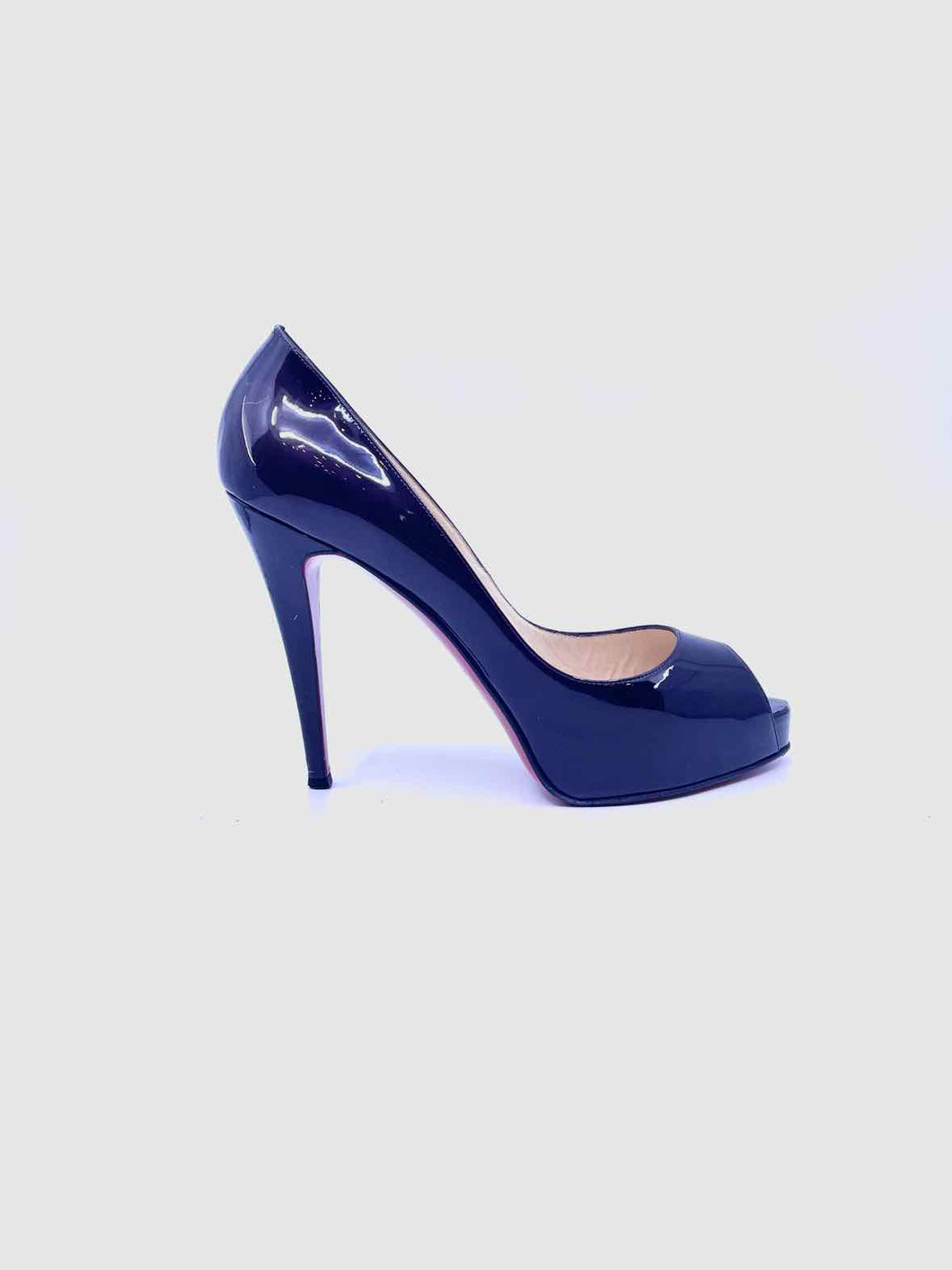 CHRISTIAN LOUBOUTIN Size 10 Plum Patent Leather Pumps
