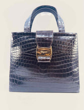 Load image into Gallery viewer, FERRAGAMO Brown Crocodile Handbag

