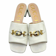 Load image into Gallery viewer, GUCCI Size 9 White Leather Solid Sandals
