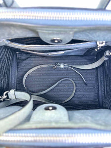 PRADA Grey Leather Handbag