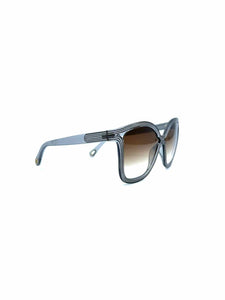 CHLOE Grey, White Square Solid Sunglasses