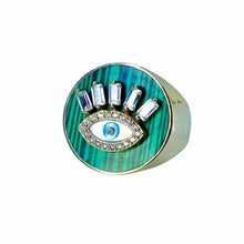 Load image into Gallery viewer, 18K Malachite Ring

