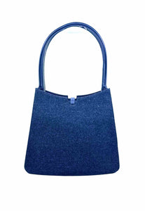 CELINE Grey Fabric Handbag