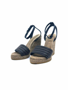 BRUNELLO CUCINELLI Size 8.5 Black Leather Wedge
