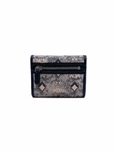 Load image into Gallery viewer, MCM Black, Cream Canvas Monogram Wallet
