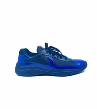 Load image into Gallery viewer, PRADA Size 12 Black &amp; Blue Men&#39;s Sneakers
