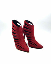 Load image into Gallery viewer, GIUSEPPE ZANOTTI Size 9.5 Red Suede Ankle Boot
