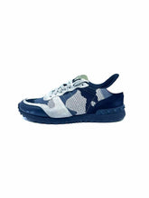 Load image into Gallery viewer, VALENTINO Size 8 Black, grey Leather Knit Camoflage Sneakers
