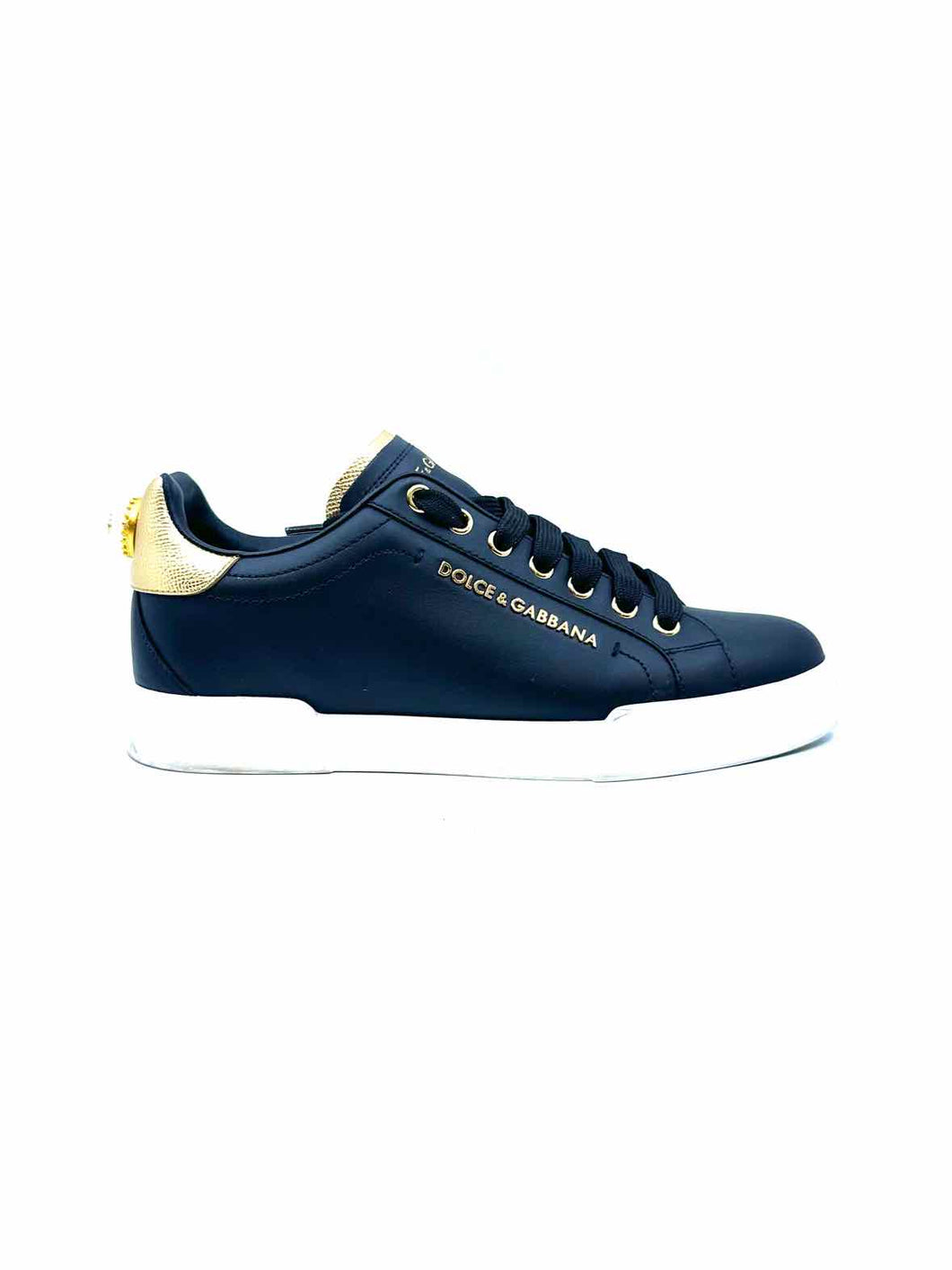 DOLCE & GABBANA Size 7.5 Black Sneakers