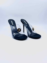 Load image into Gallery viewer, VERSACE Size 10 Black Solid Mules
