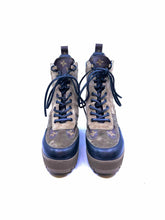 Load image into Gallery viewer, LOUIS VUITTON Size 6.5 Taupe, Olive Suede Monogram Ankle Boot
