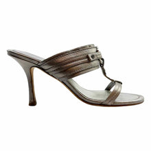 Load image into Gallery viewer, CHRISTIAN DIOR Metallic Leather Sandals | 7.5

